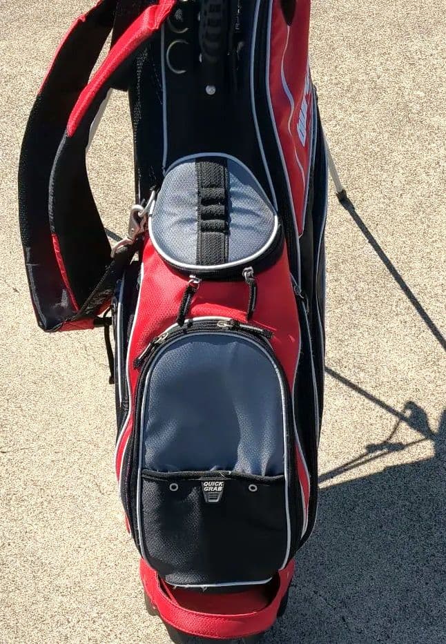 軽量スタンドタイプburton キャディバッグ 赤・黒・グレー