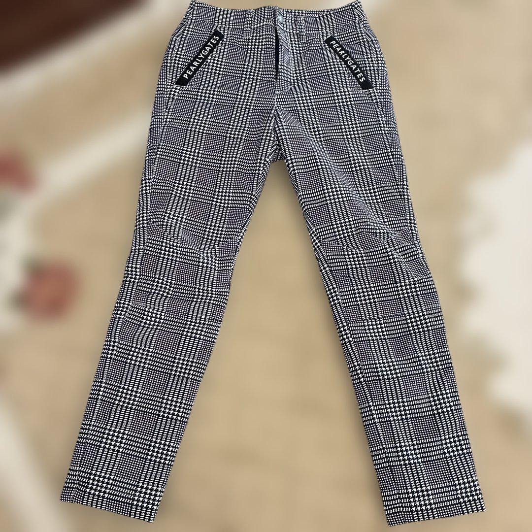 PEARL GATES チェック防寒スリムパンツ極美品00