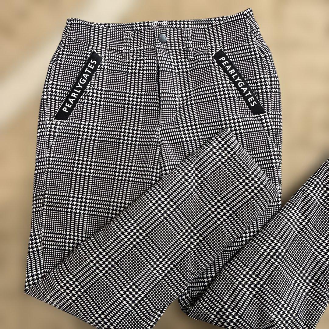 PEARL GATES チェック防寒スリムパンツ極美品00