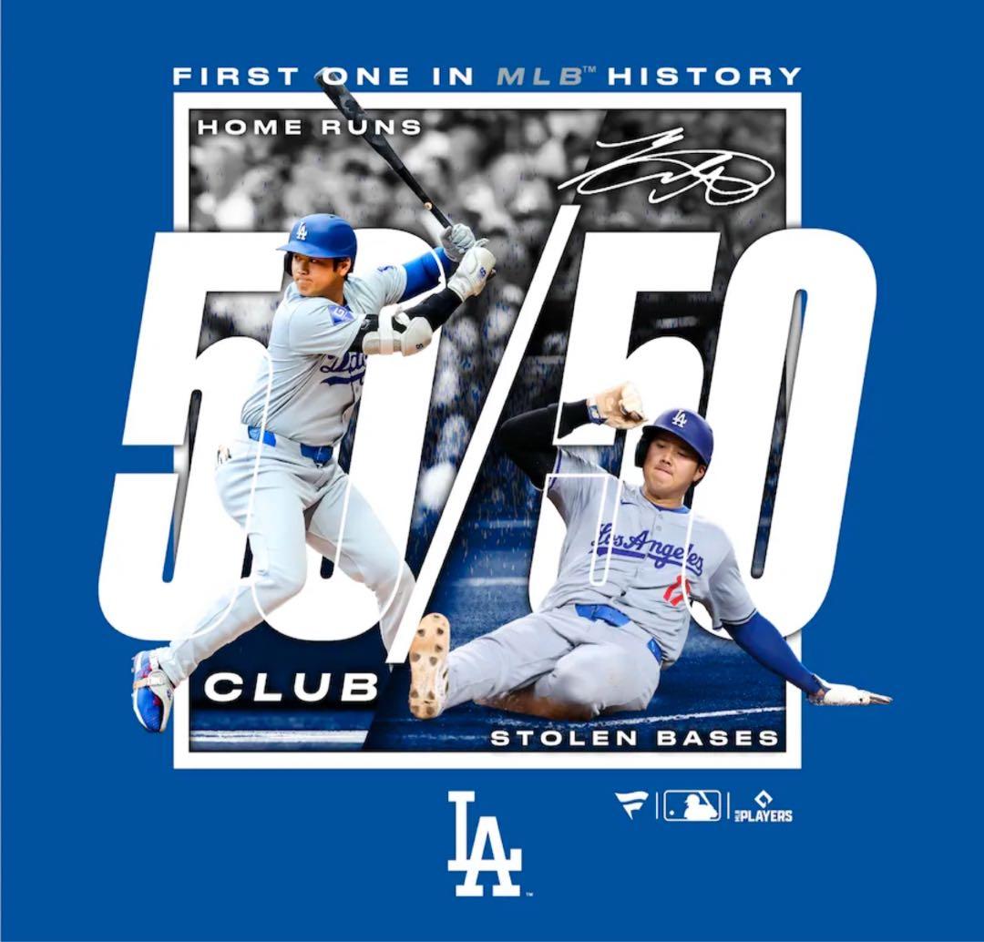大谷翔平50-50 達成記念Tシャツ Lサイズと150cm 2点セット