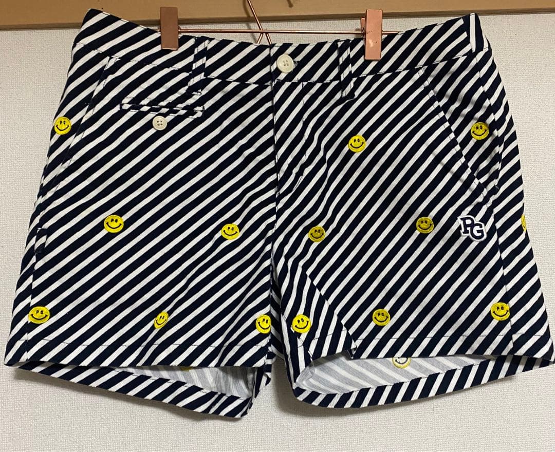 PEARLY GATES ボーダー ペイズリープリント　ショートパンツ