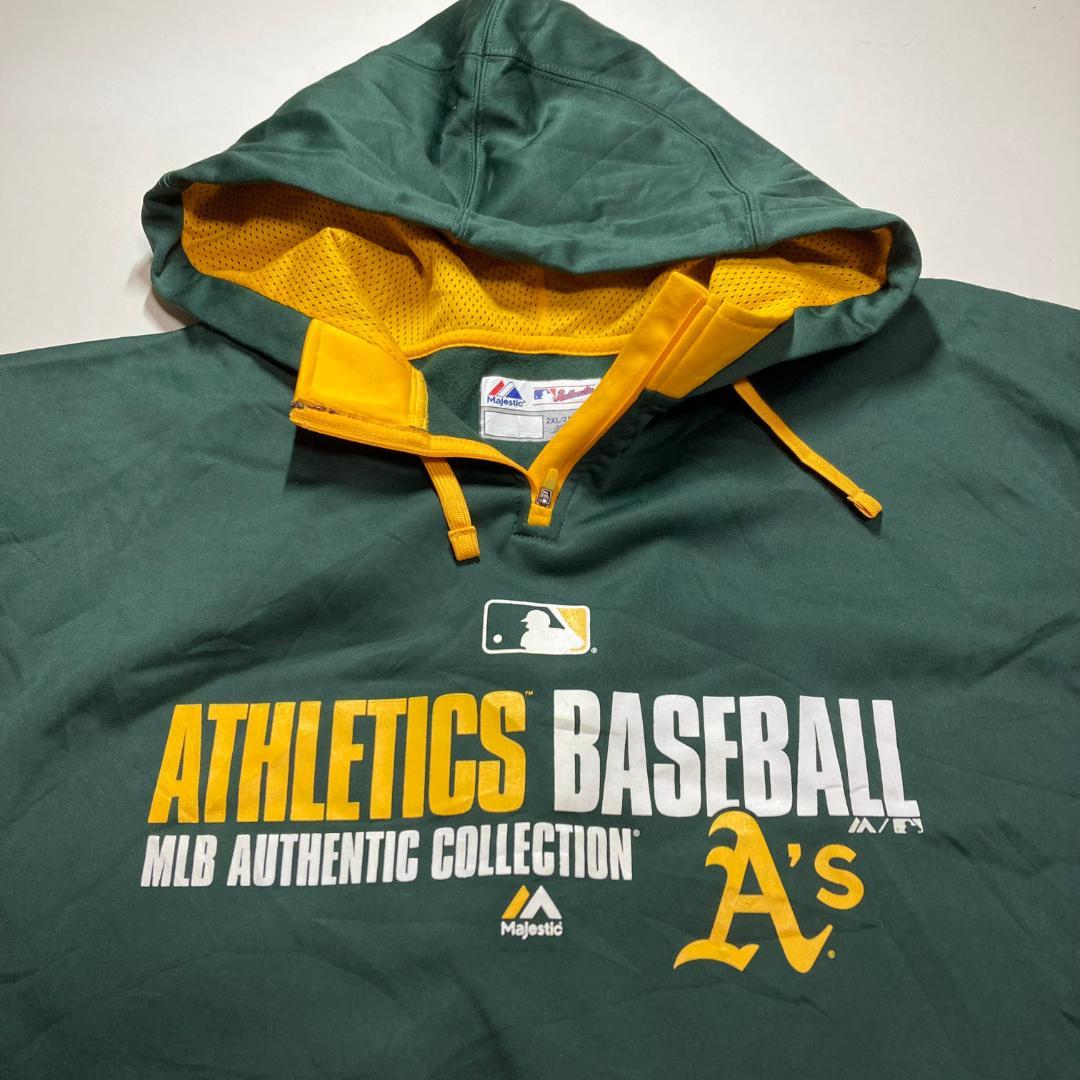 アスレチックス MLB　パーカー　2XL　Majestic　野球　メジャーリーグ