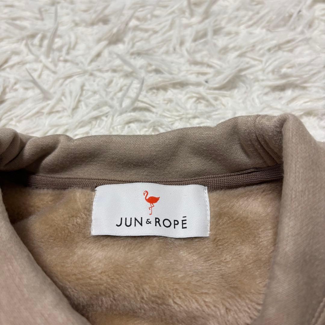 JUN&ROPE スウェット 裏起毛 クルーネック ゴルフウェア ベージュ