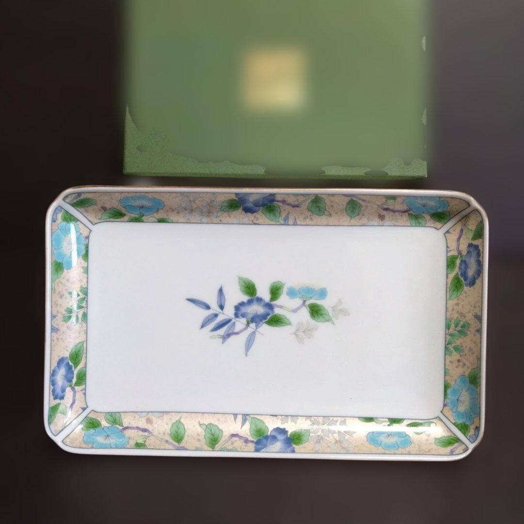 新品 美濃焼 庫山窯 長角皿5枚　懐石料理　料亭　MINO JAPAN