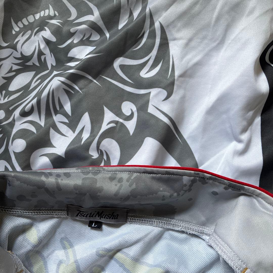 【人気デザイン】釣武者 Tsuri Musha ジップアップ ウェア ホワイトL