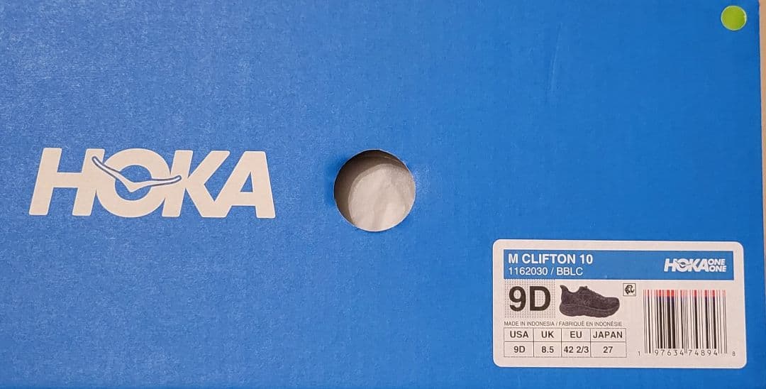 (新品未使用)HOKA クリフトン10 レギュラー幅 27cm ブラック