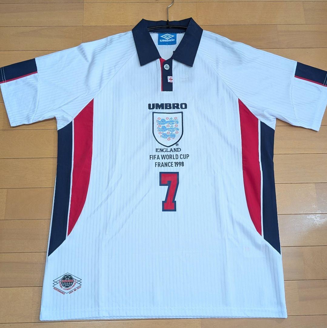 イングランド代表 ベッカム ユニフォーム 1998年W杯仕様 イングランド製