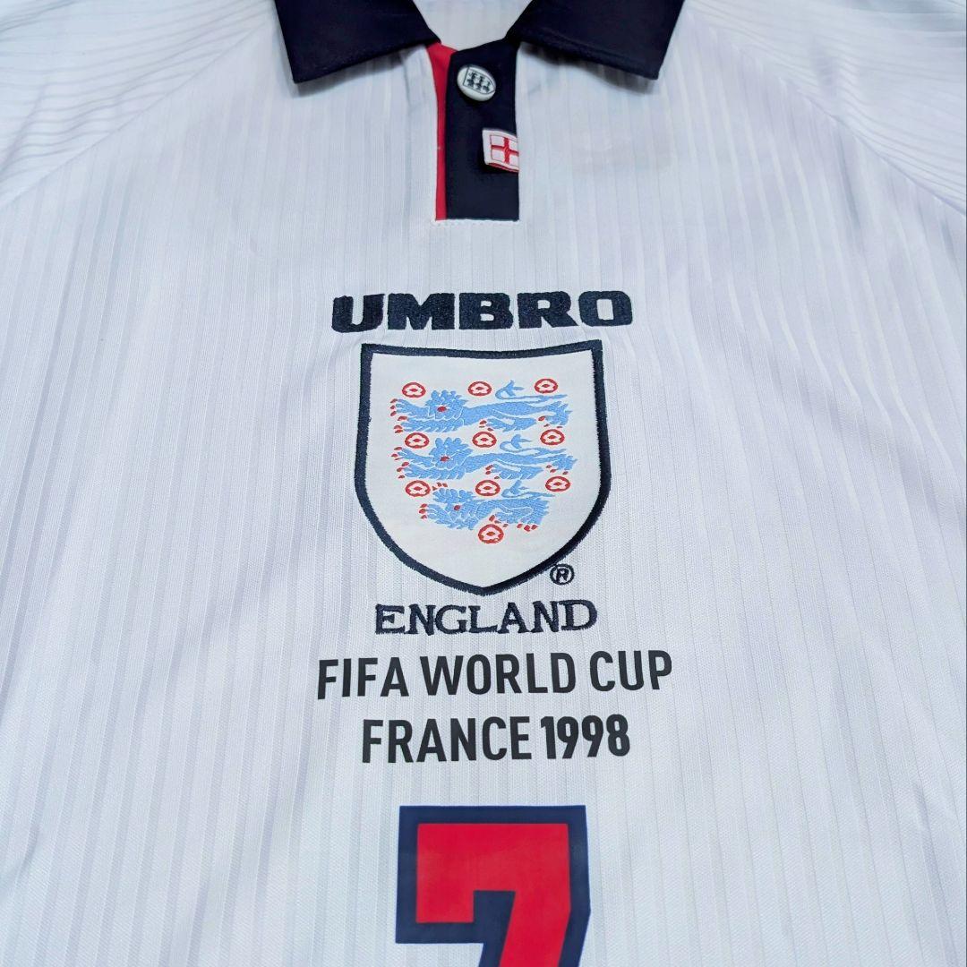 イングランド代表 ベッカム ユニフォーム 1998年W杯仕様 イングランド製