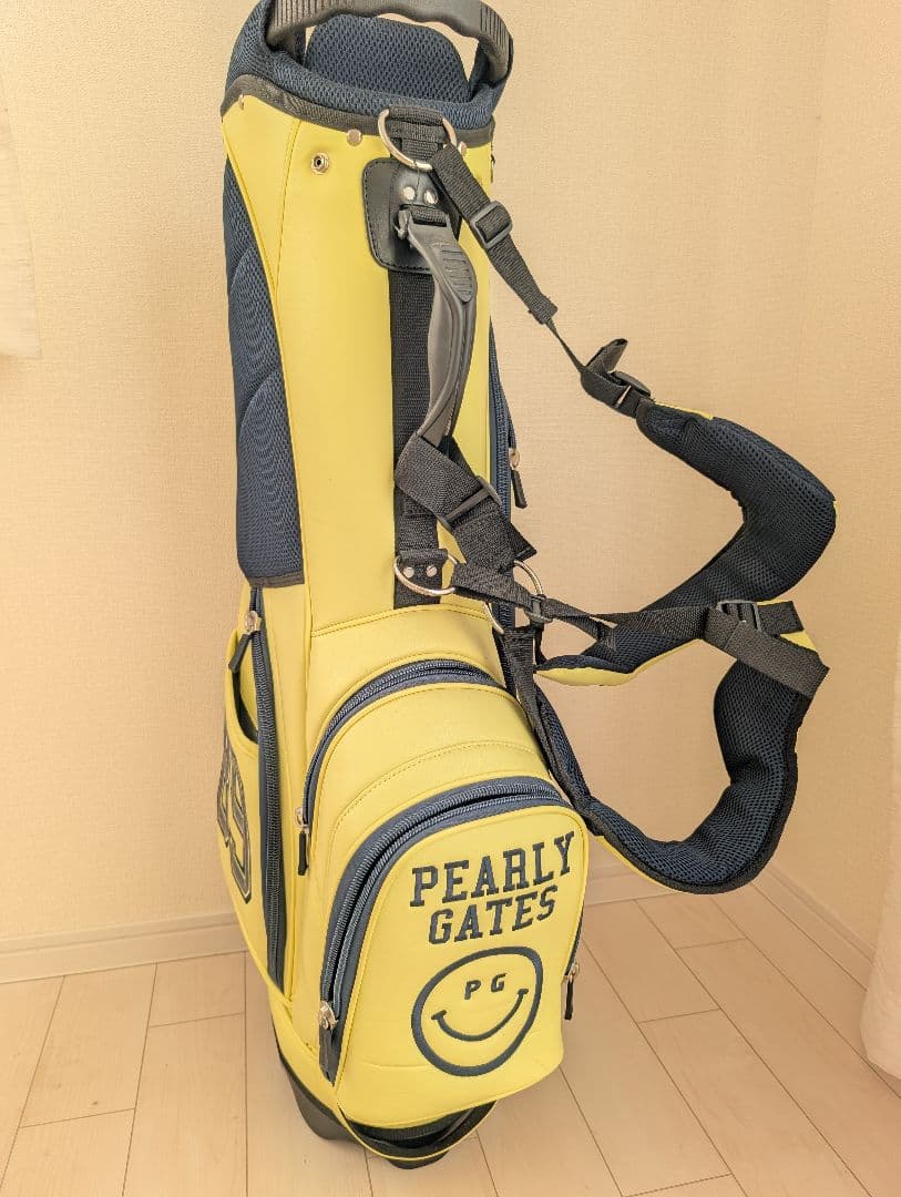 超美品‼️PEARLY GATES 89イエロー ゴルフバッグ ニコちゃん