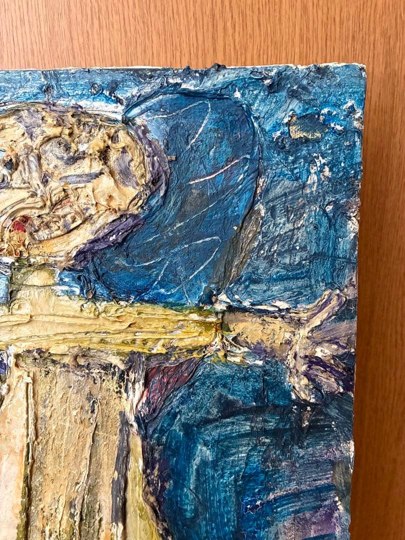 マリオネット 小野忠弘 絵画油彩肉筆 真作 額装 サイン有り F4号