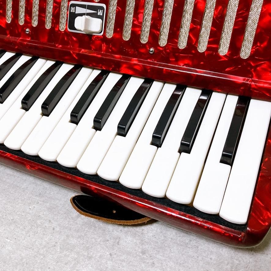 YAMAHA S-32B アコーディオン レッド 32鍵盤 純正ケース付き