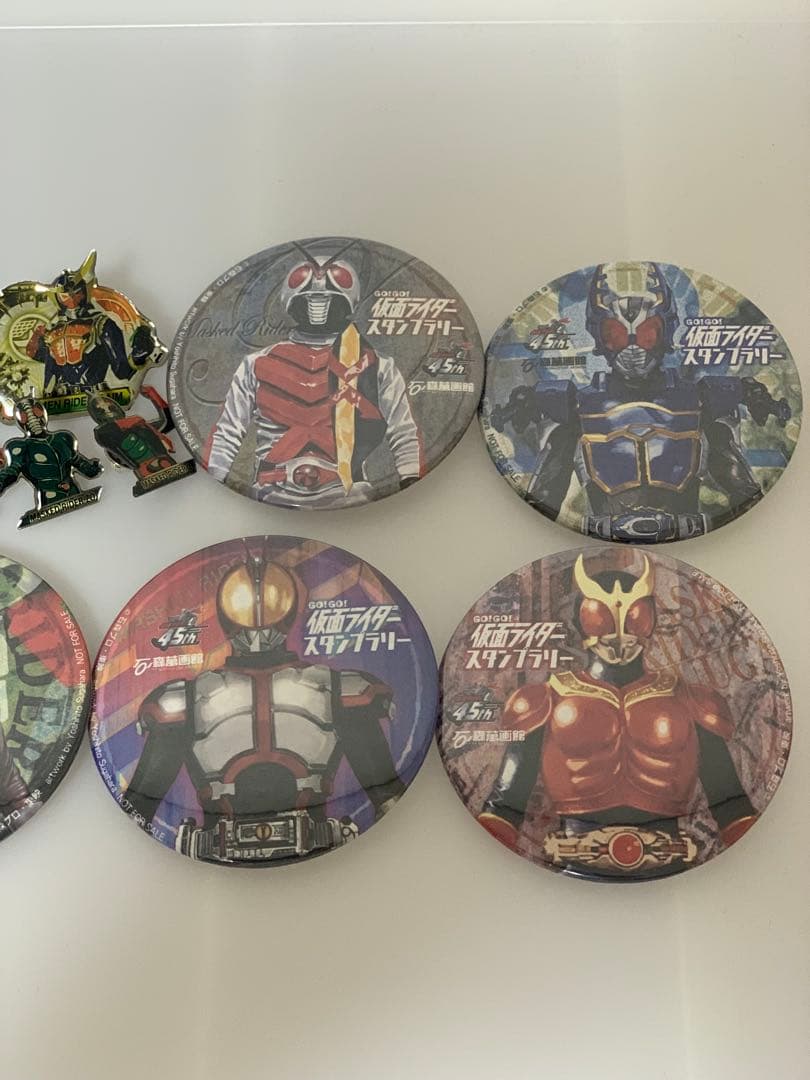 仮面ライダー　45th記念スタンプラリー　缶バッジ　　石ノ森萬画館