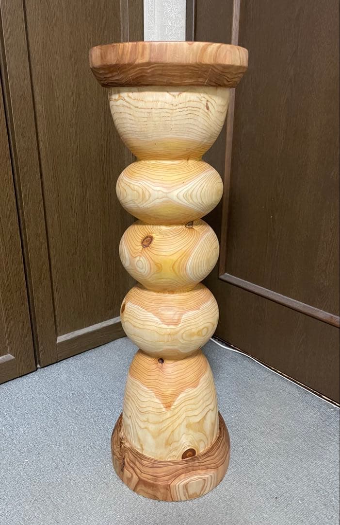 (aki品) 丸太　花瓶台 フラワースタンド