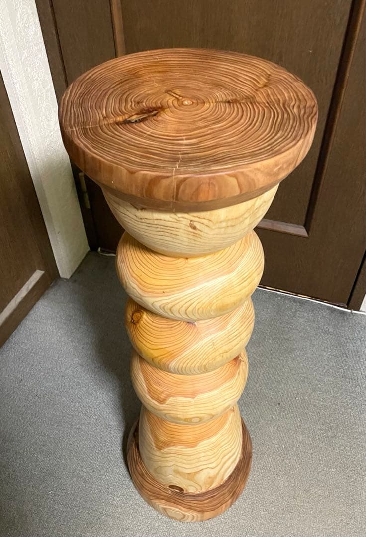 (aki品) 丸太　花瓶台 フラワースタンド