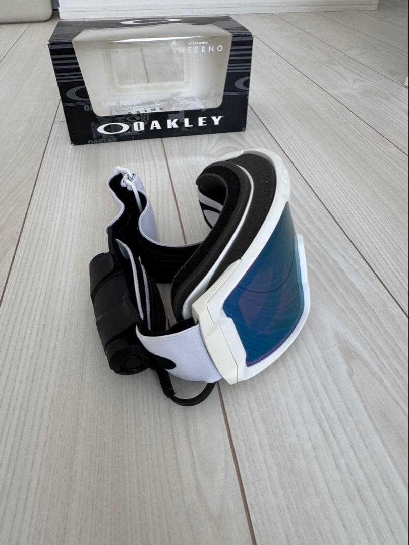 OAKLEY INFERNO 熱線ゴーグル ホワイト/ブルー 箱付き