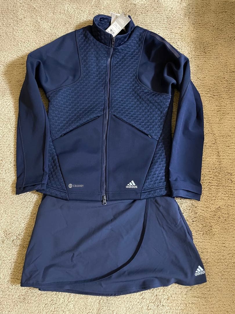 Adidas　ファブリックミックス フルジップジャケット 　ラップスカート