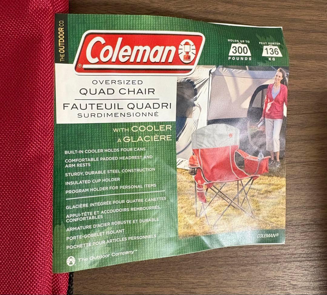 Coleman 折りたたみアウトドアチェア 赤