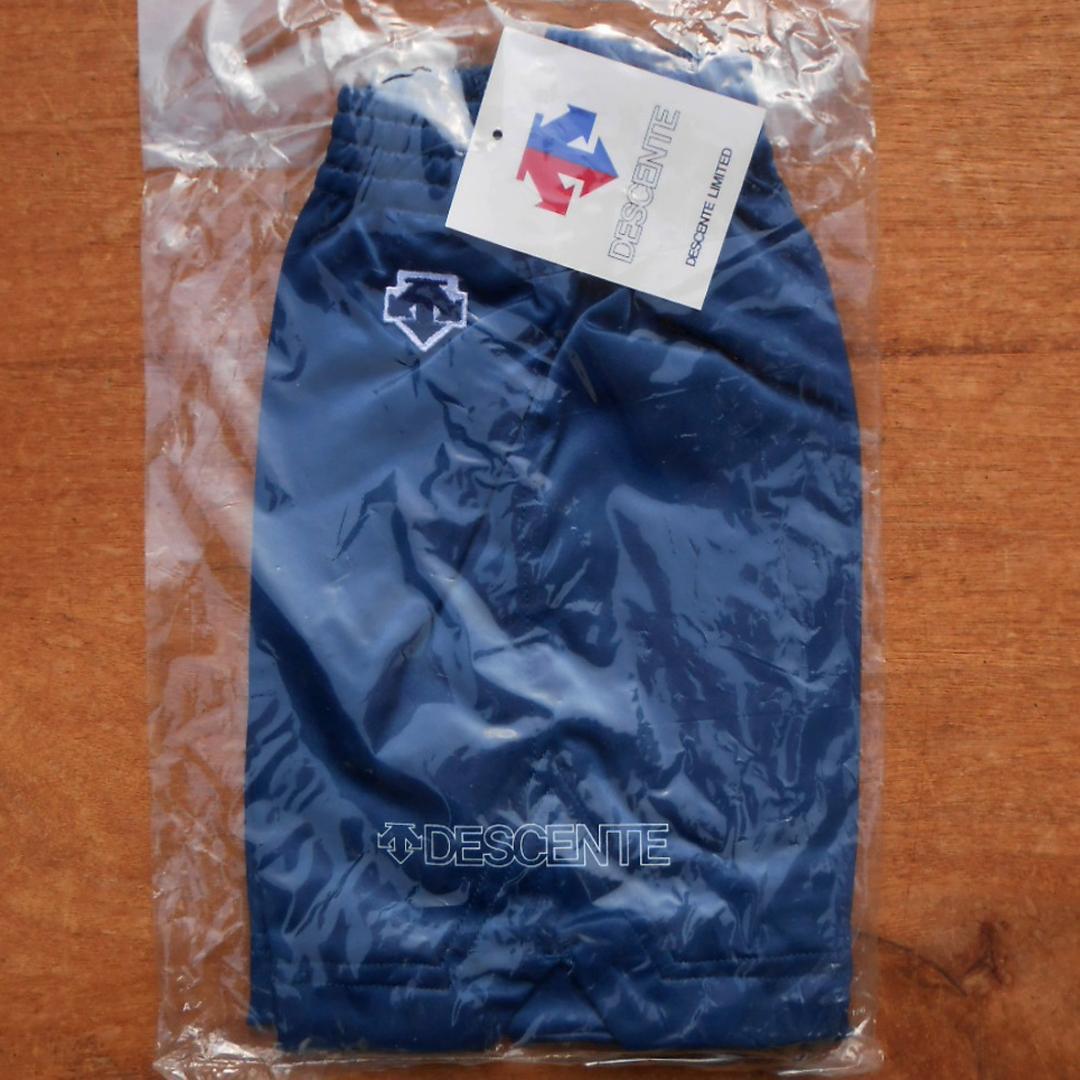 '80s DESCENTE デサント ナイロンストレッチ S 紺 ショートパンツ