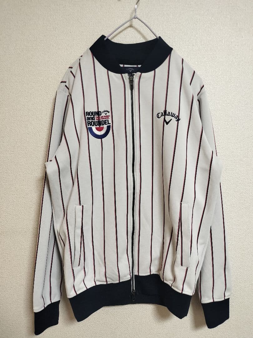 Callaway×ROUND and ROUNDELピンストライプ ブルゾン美品