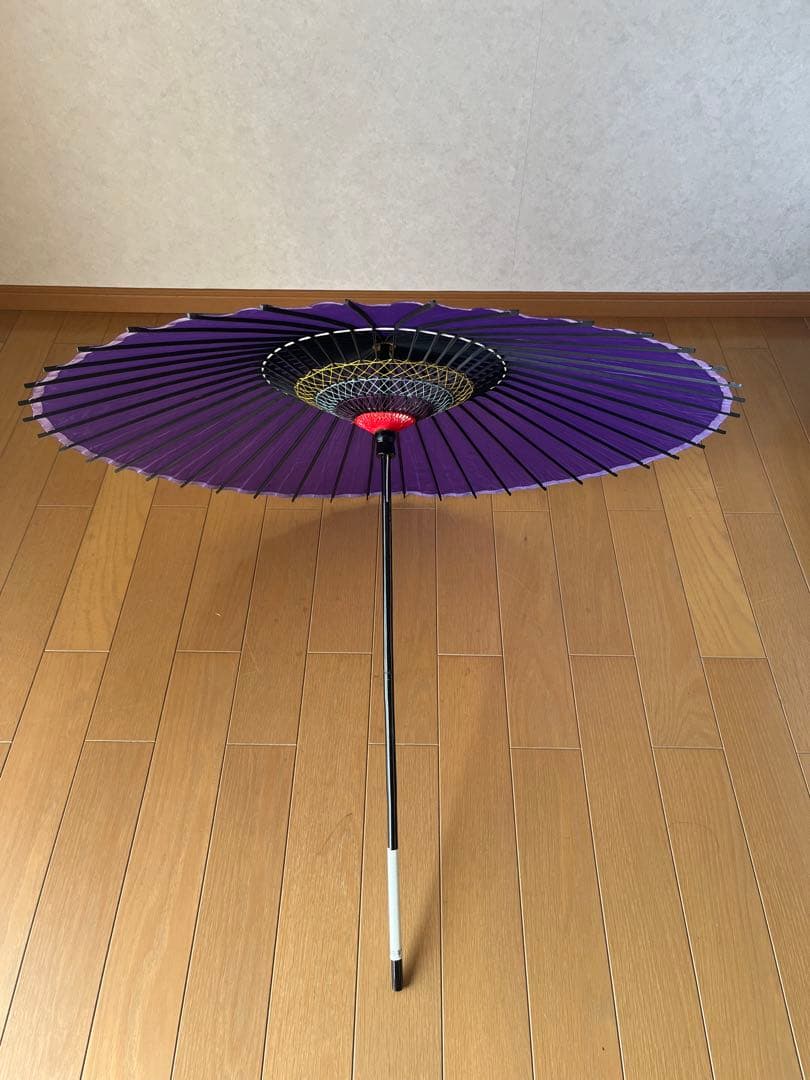 和傘　日本舞踊　紫