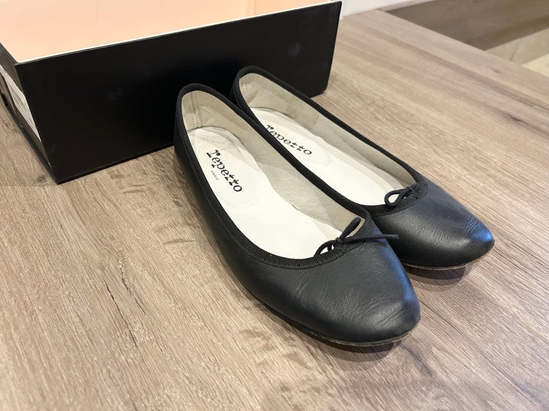 Repetto レペット　黒 バレエシューズ 38 バレリーナ　パンプス