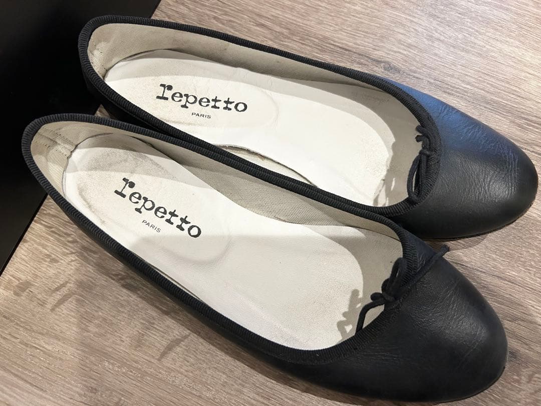 Repetto レペット　黒 バレエシューズ 38 バレリーナ　パンプス