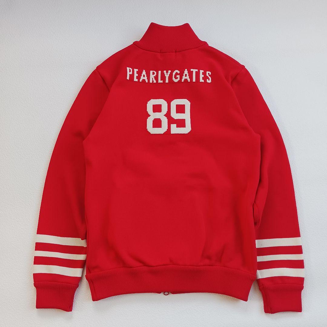 極美品♬パーリーゲイツ　ニットジャケット　ジップアップ　ハイネック　赤　サイズ4