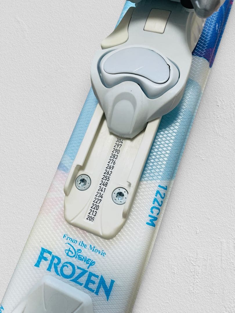 （美品）ROSSIGNOL アナ雪 スキー板122cm／ビンディング／ストック