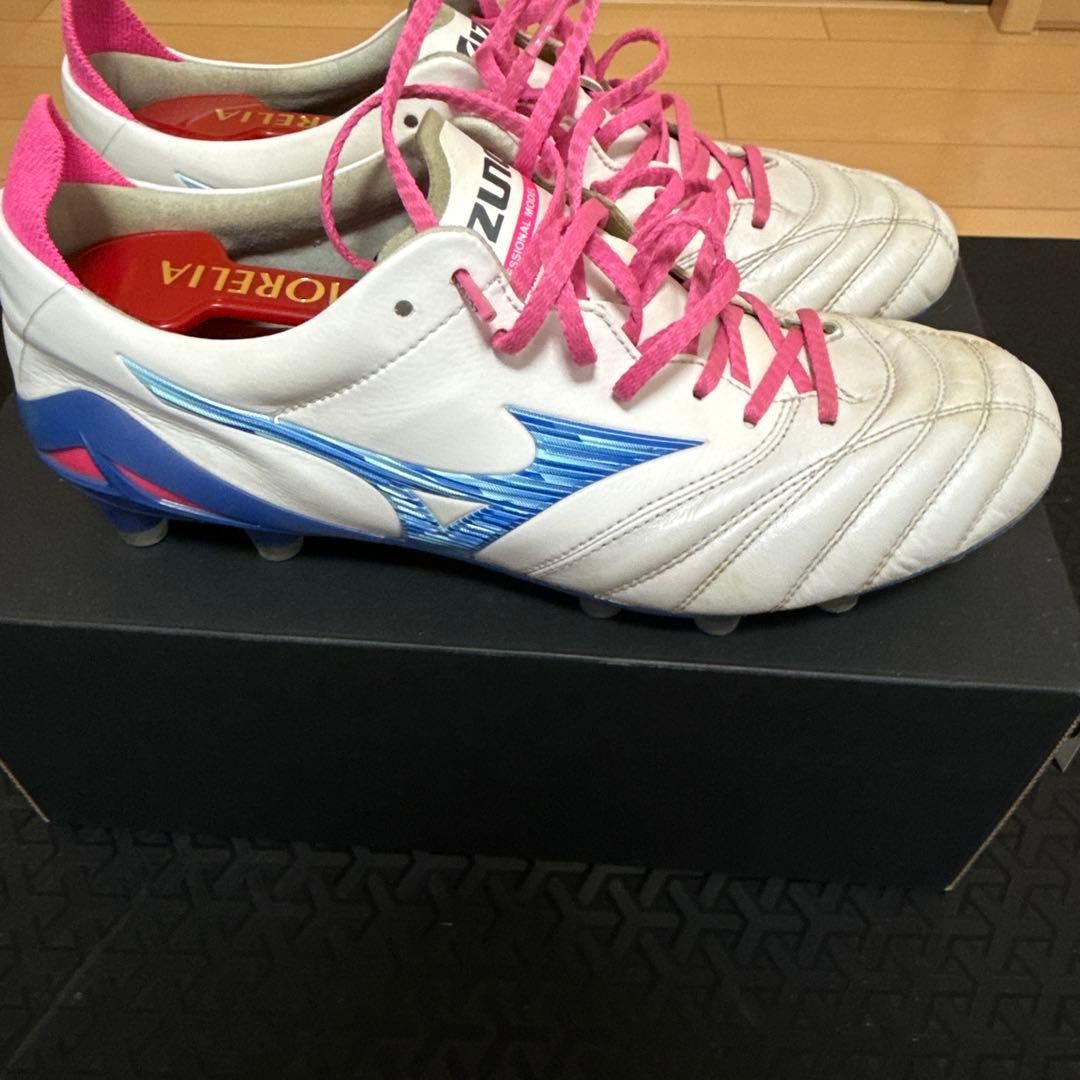 Mizuno Morelia サッカーシューズ ホワイト/ブルー/ピンク