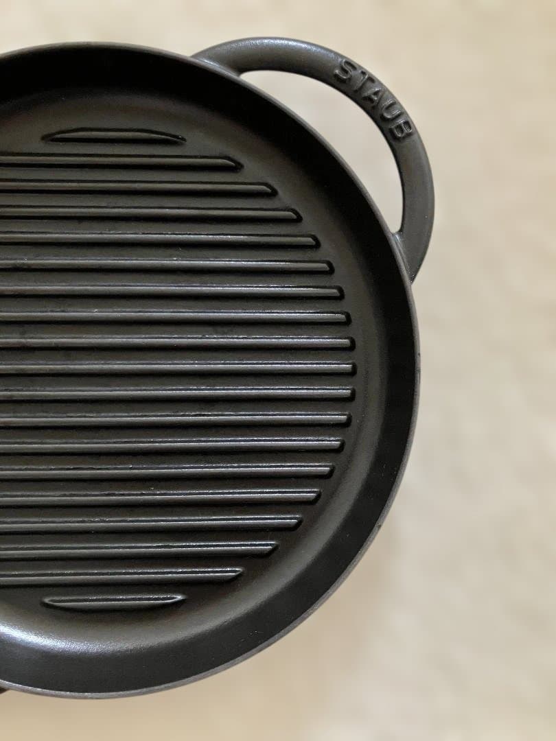 【中古品】ストウブ STAUB ピュアグリル ラウンド 26cm ブラック