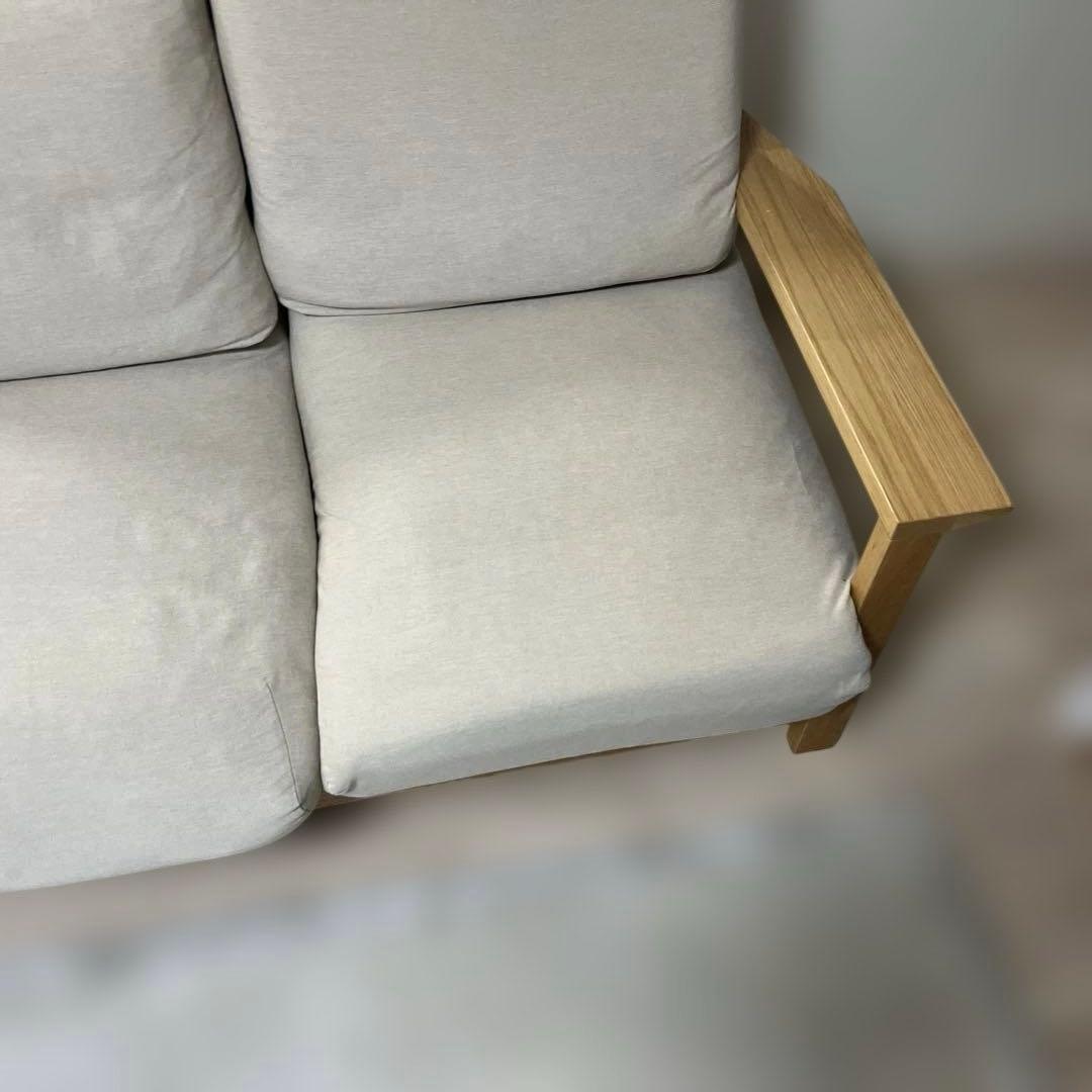 無印良品 MUJI オーク材 フェザー 2シーターソファ 2人掛ソファ【送料込】
