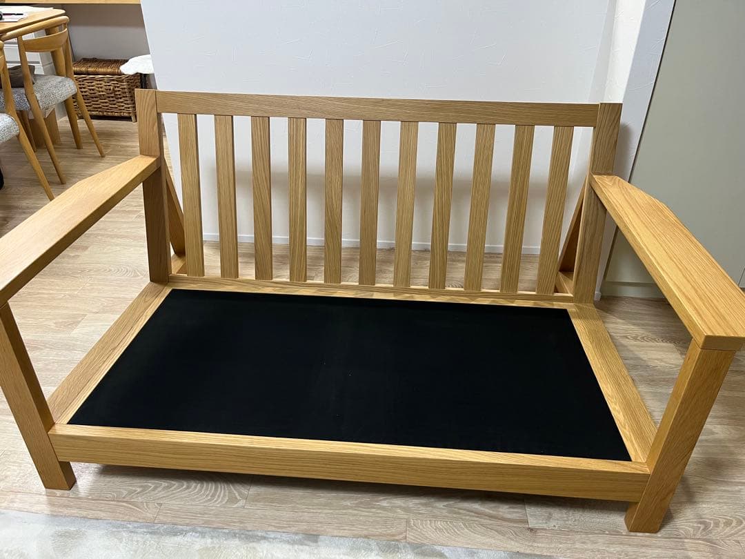 無印良品 MUJI オーク材 フェザー 2シーターソファ 2人掛ソファ【送料込】