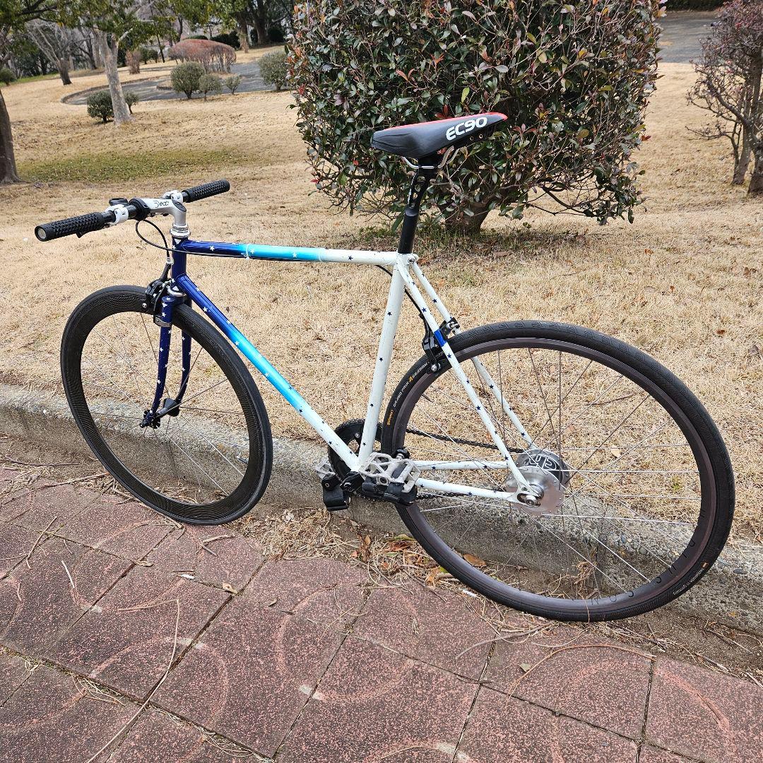 ストリート仕様　3RENSHO　ピスト　競輪　njs　固定　シングル　53