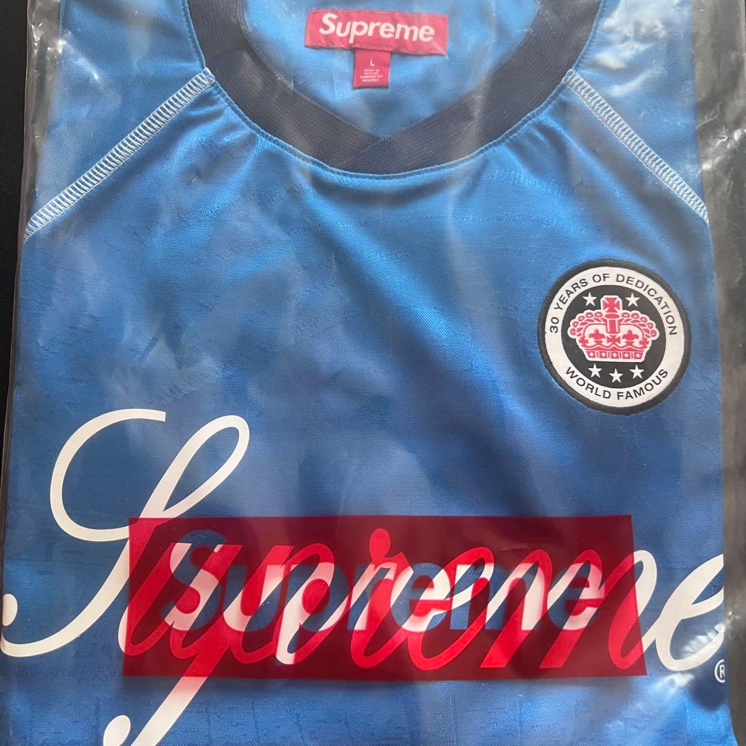 ウェア Supreme Jacquard Soccer Jersey \"Blue\" L