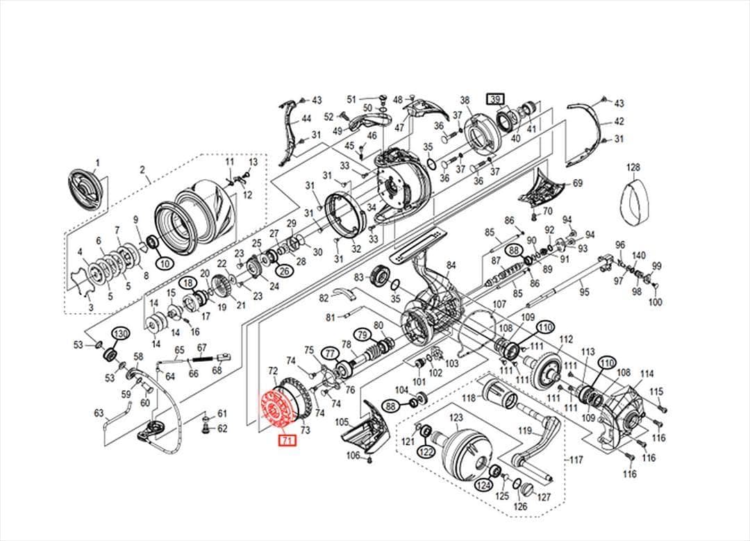 20ステラ SW 4000/5000/6000 シリーズ ローラークラッチ組 a