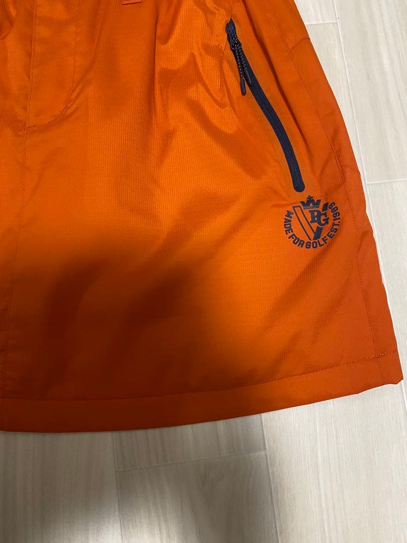 美品 PEARLY GATES オレンジスカート 蓄熱 防寒 サイズ2 中綿 L