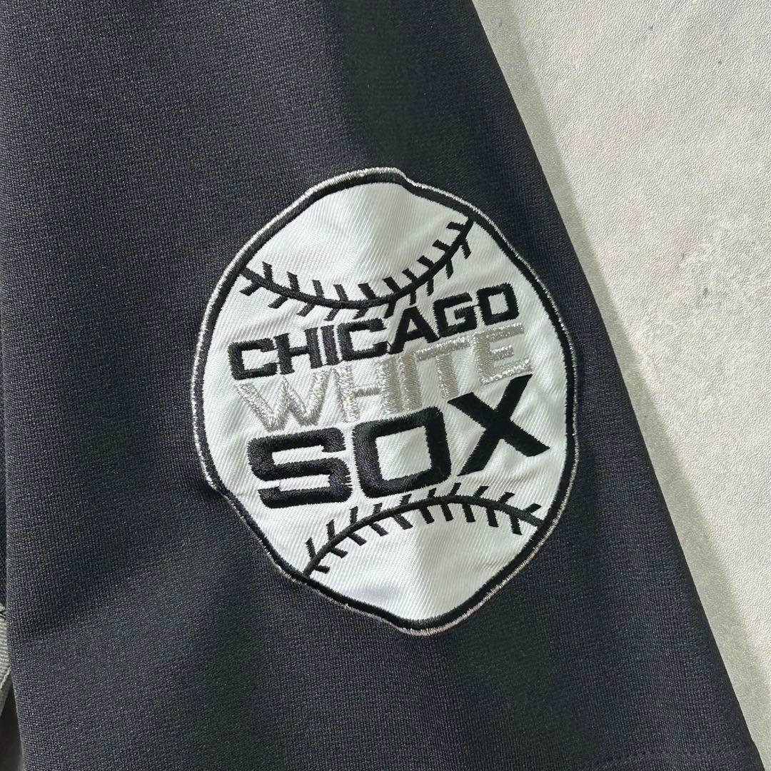 希少デザイン MLB ホワイトソックス ユニフォーム 刺繍 黒 XL