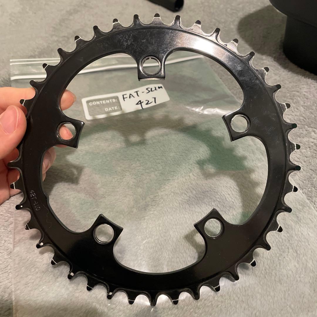 パーツ BLUE LUG fat slim chainring (black)