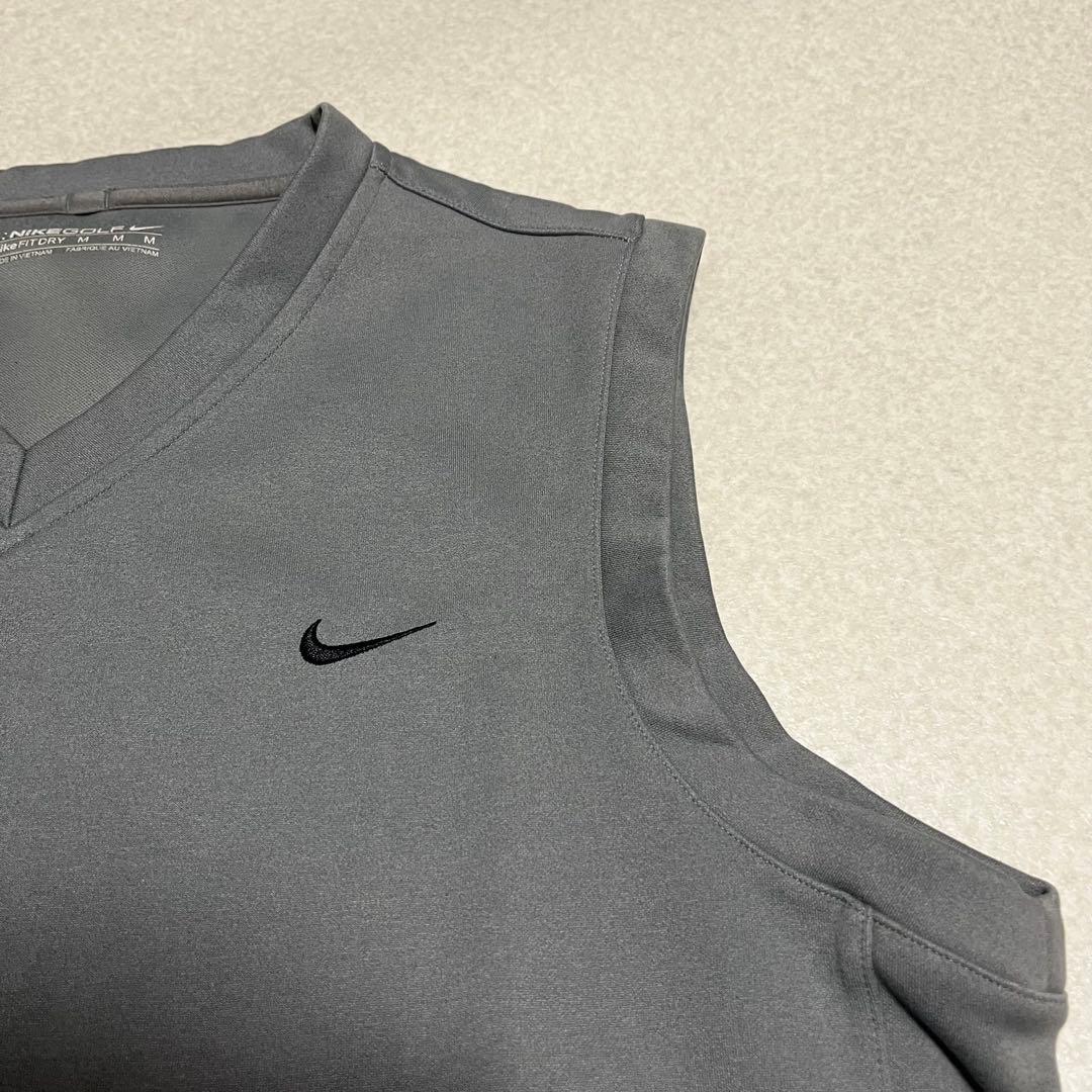 NIKE GOLF ナイキゴルフ ノースリーブ Vネック ベスト グレー M