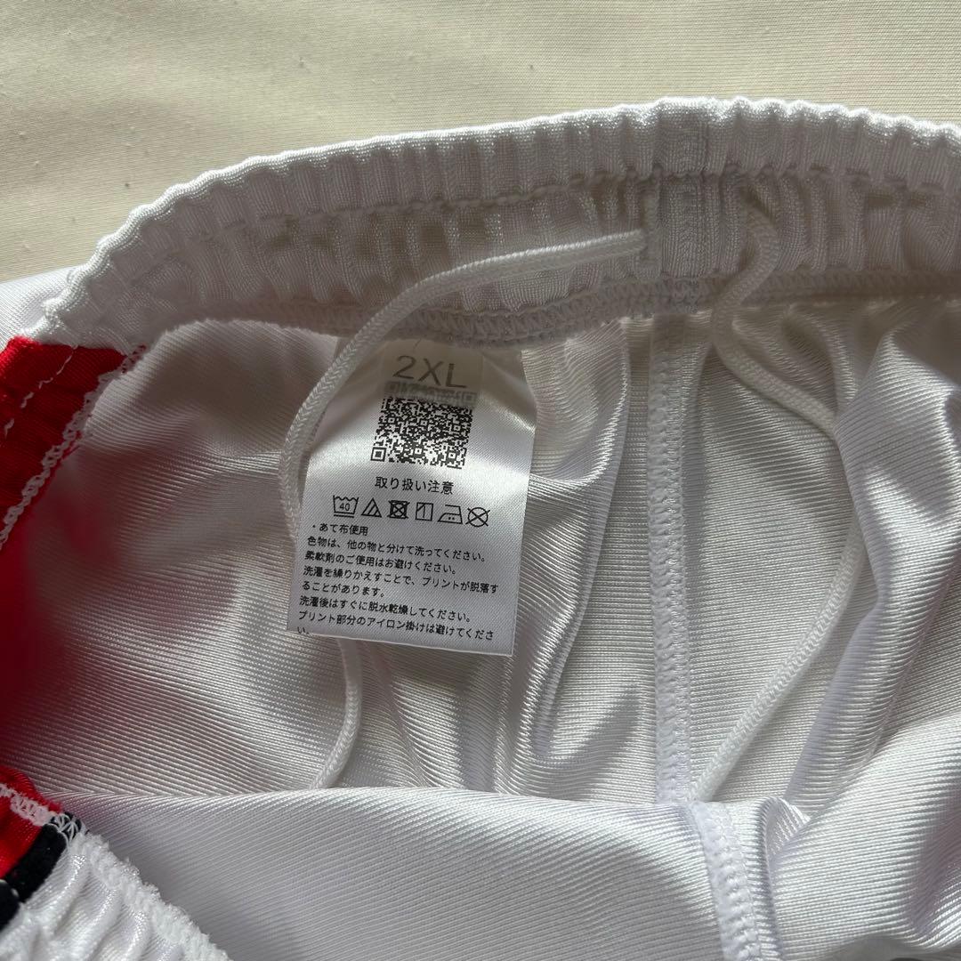 アシックス 2XL ホワイト/レッド パンツ 番号7