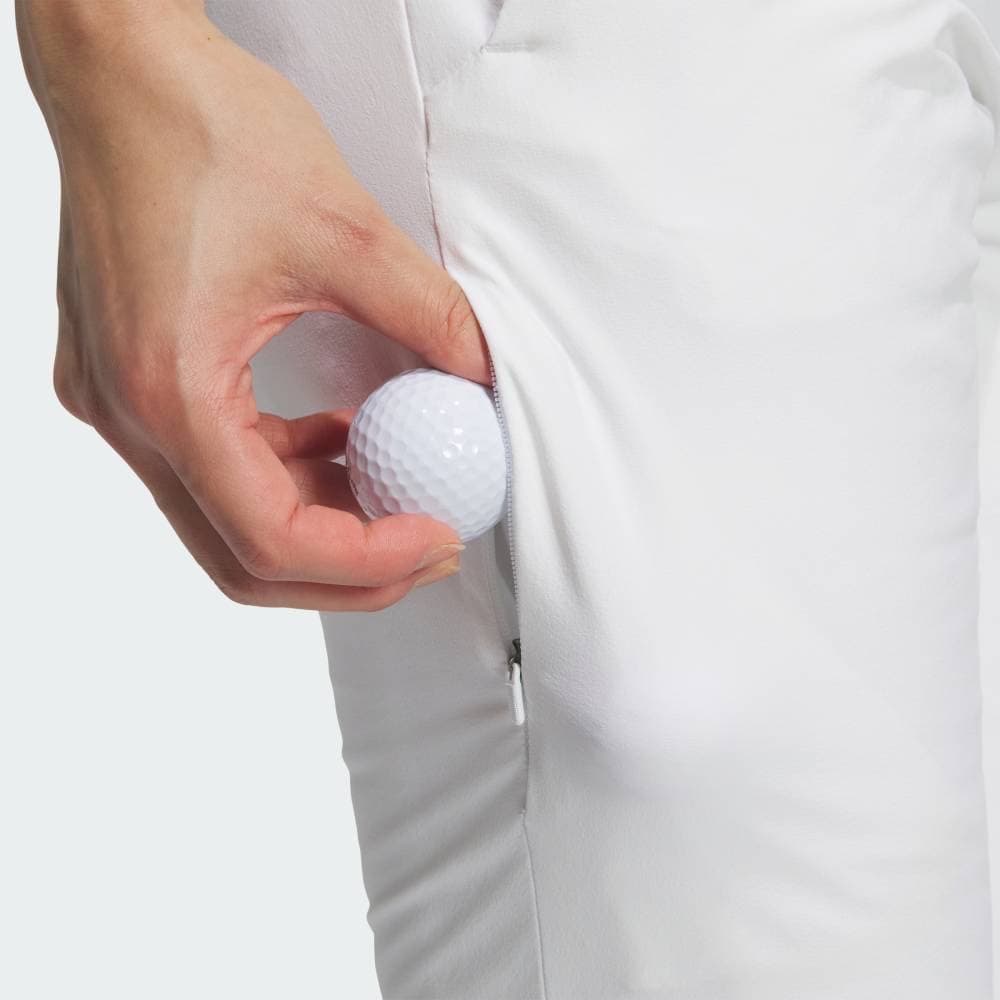 【M】秋冬 定価26,400円 アディダス ゴルフ 保温テーパード中綿 パンツ白