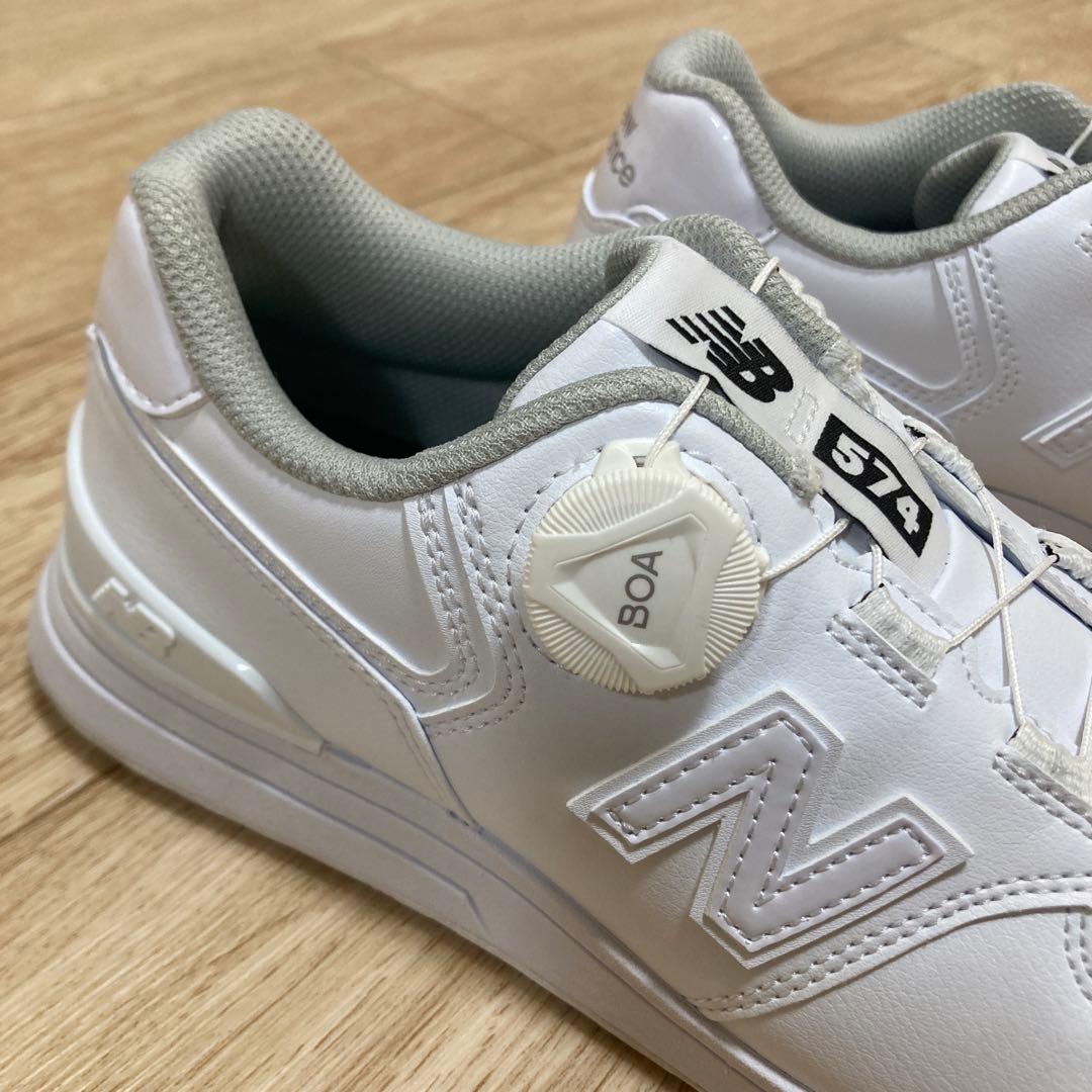 New Balance 574 スパイクレス ゴルフシューズ ホワイト 22.5