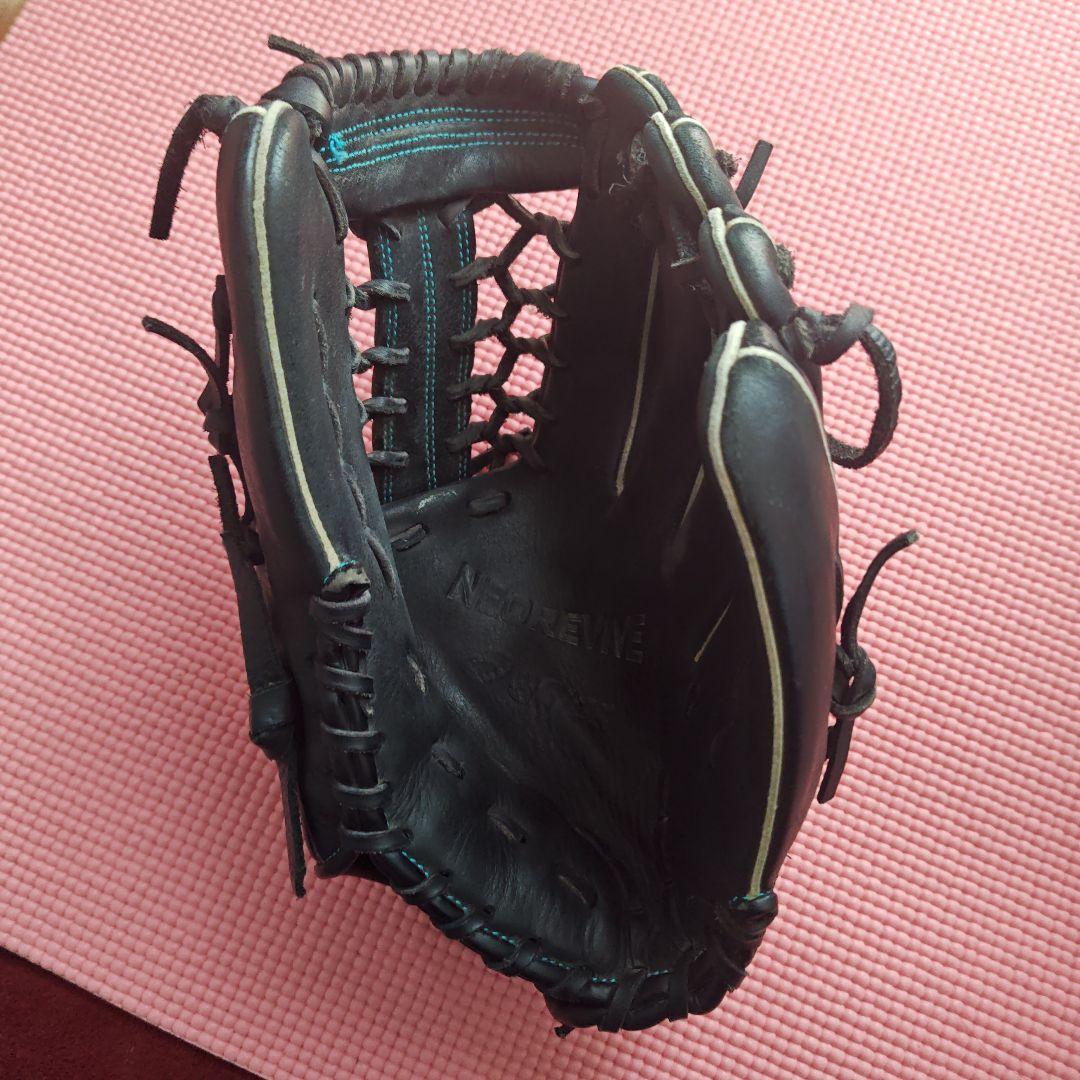 黒 レザー 軟式野球グローブ オールラウンド