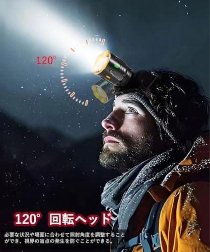 【2025最新型カラー夜光】ヘッドライト led 強力 超高輝度 300000A