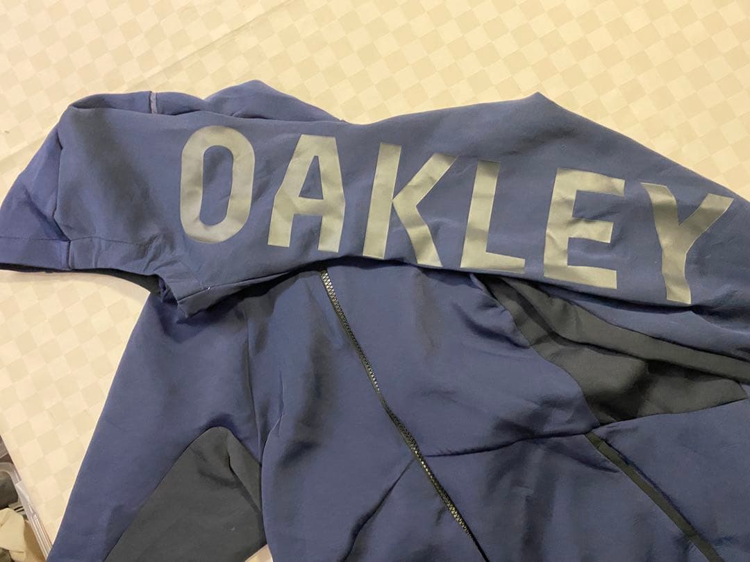 e1713☆OAKLEY ジャージ上下セット M ネイビー