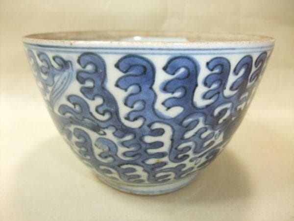 中国古玩 古い 安南呉須 馬紋 唐物 染付 古美術 時代物 骨董品 保存箱