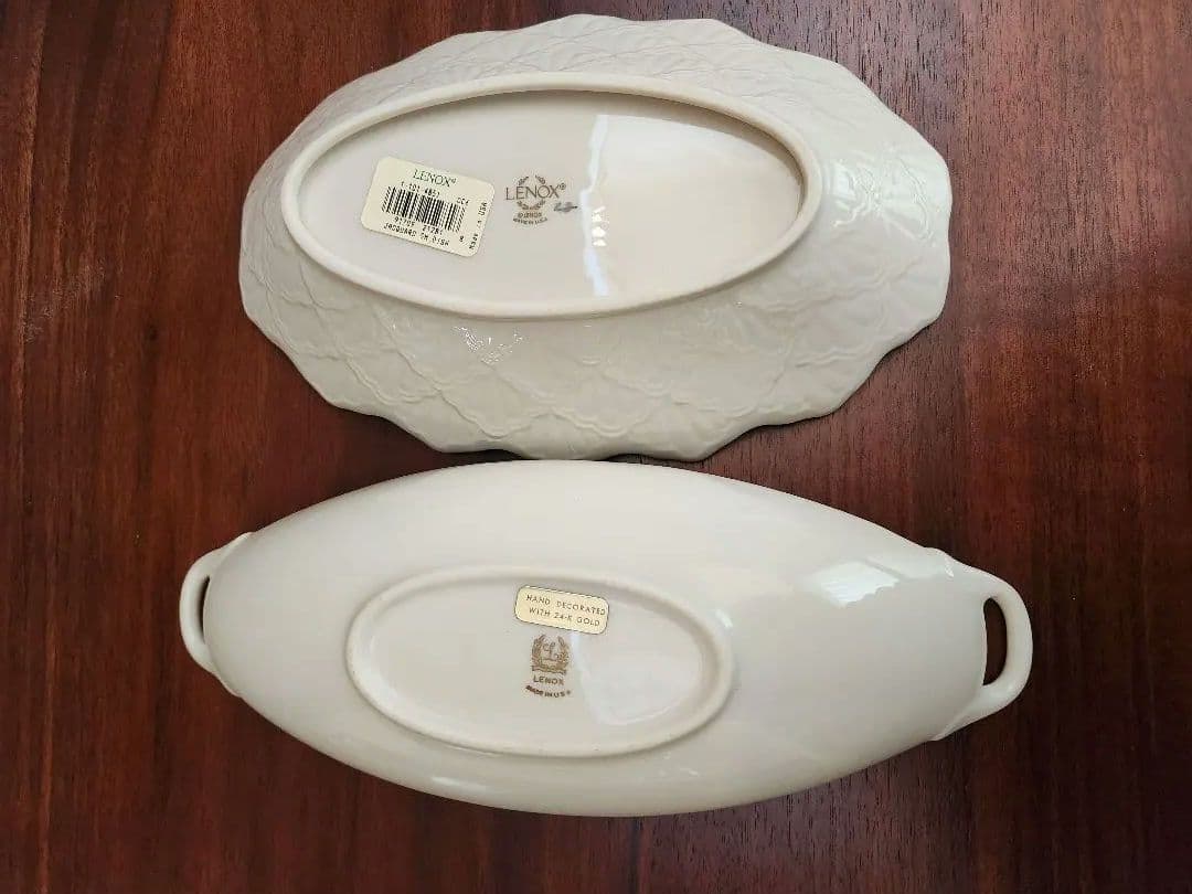 LENOX　金縁オーバルプレート 2種類 陶磁器