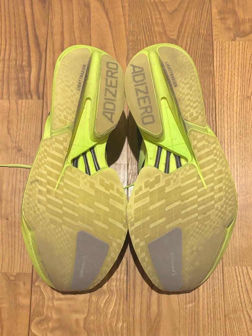 ADIZERO アディオスプロ4 ランニングシューズ26.5cm 蛍光イエロー
