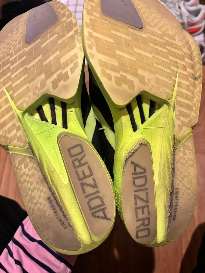 ADIZERO アディオスプロ4 ランニングシューズ26.5cm 蛍光イエロー