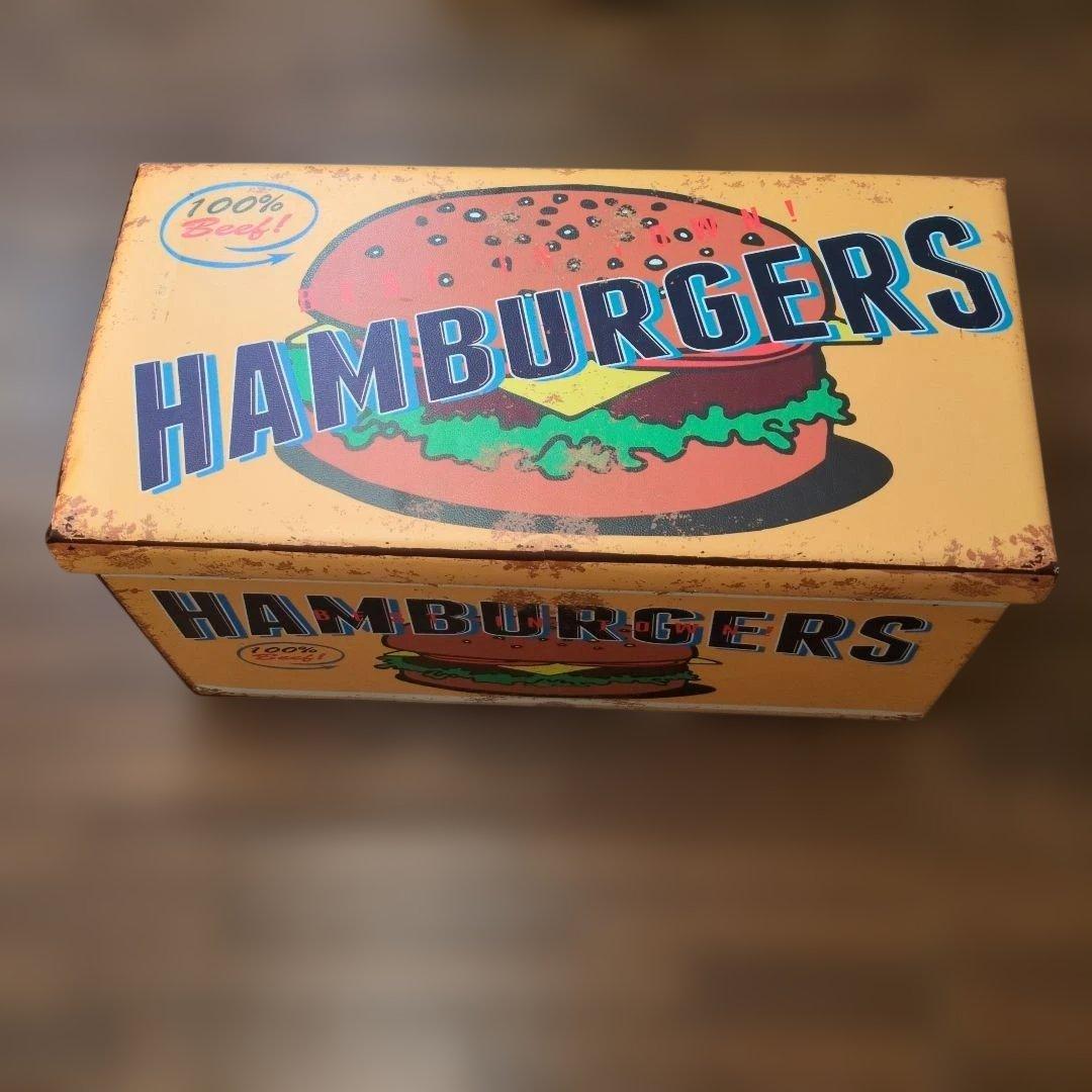 ハンバーガー デザイン ボックス　ビックチェア　椅子　収納付き